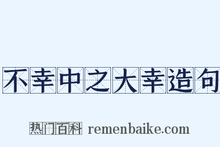 不幸中之大幸造句是什么意思的图片